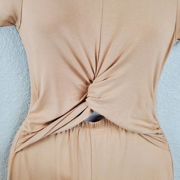 Asos Twist Front Midi Slit Knit Shirt Dress - Picture 5 of 11